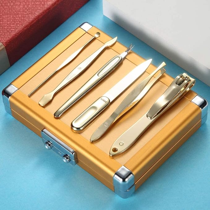 Korean Nail Clipper! World No. 1 Three Seven (777) Premium Quality Gift Travel Manicure Grooming Kit Nail Clipper Set(16000AM), Made in Korea, Since 1975