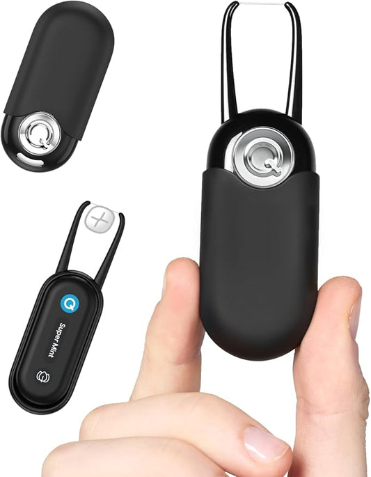 C1S Reusable Flosser Set, Auto-Restringing Flosser with Replaceable Floss Capsule, Multi-Hygiene, Portable Travel Floss, Recyclable Zero Waste, Super Mint (Abyss Black)