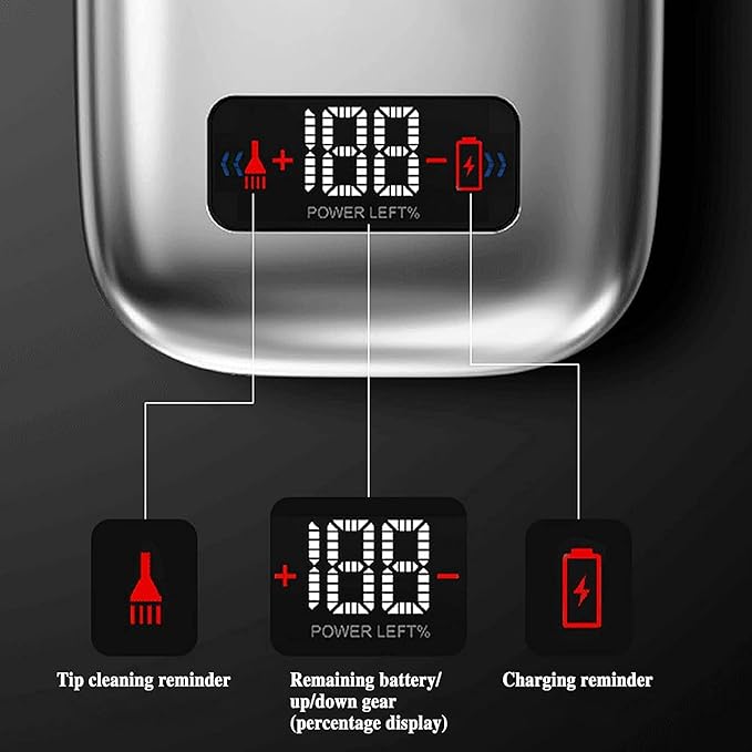 KEMEI Electric Razors for Men, Professional Cordless All Metal Electric Razor, Lithium Titanium Razors, USB Rechargeable Facial Beard Trimmer