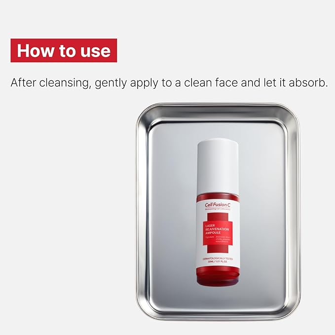 Cell Fusion C Laser Rejuvenation Ampoule, 3-in-1 Ampoule for Hydration, Soothing, Firmness with Peptide, Hyaluronic Acid, For Youthful Complexion,1.01 fl.oz