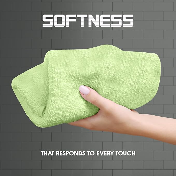 Oakias 100% Cotton Wash Cloths 60 Pack Sage Green - 12 x 12 Inches Ring Spun Cotton Facial Towels - Highly Absorbent Quick Dry Spa Towels - Bulk Washcloths Ideal for Scrubbing and Cleaning