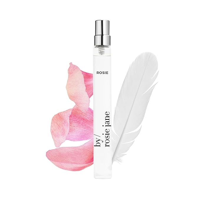 By Rosie Jane Eau De Parfum Travel Spray (Rosie) - Clean Perfume for Women - Essential Oil Mist with Notes of Nude Musk & Sweet Rose - Women's Fragrances (10ml)
