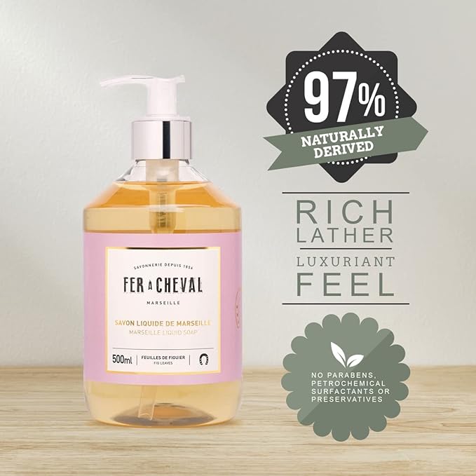 Fer a Cheval Marseille Liquid Soap - Fig Leaves, 500 ml