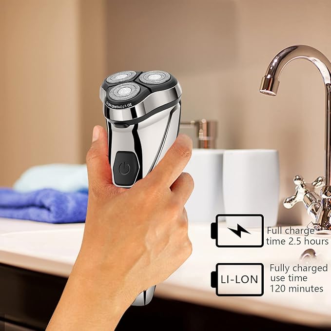 Electric Razor for Men Shaver Mens for Shaving with Pop-up Trimmer Electric Rotary Shavers for Men Wet & Dry Cordless Waterproof USB Rechargeable