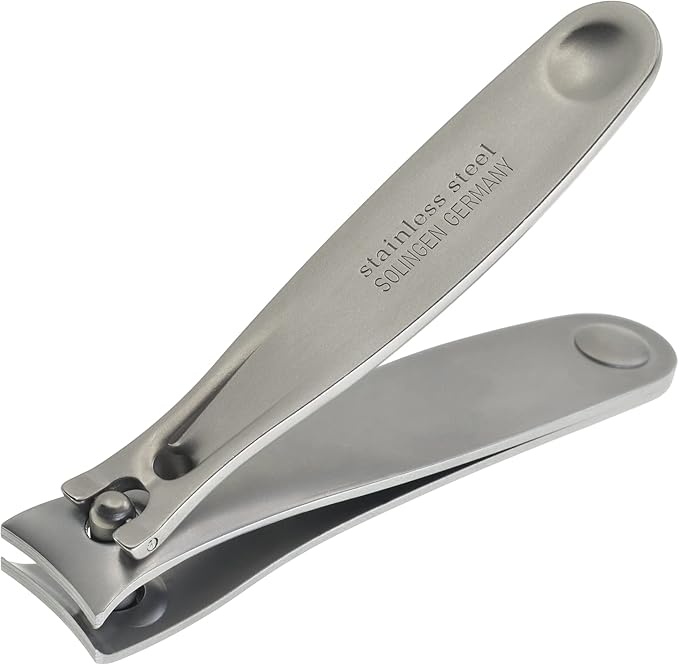 CS15 3" Fingernail Clipper and Toenail Clipper for Manicure and Pedicure - Professional Nail Clippers with Precision Super Sharp Blades - German Stainless Steel Cuticle Trimmer