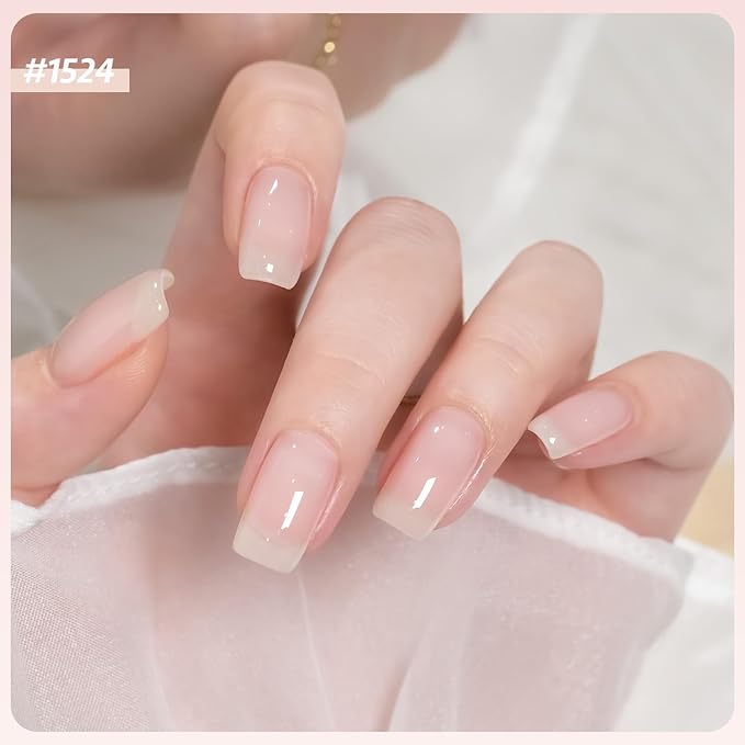 GAOY Jelly Gel Nail Polish Set, 33Pcs Sheer Pink Nude Gel Polish Kit with Glossy & Matte Top Coat and Base Coat for Nail Art DIY at Home, Blush Nude