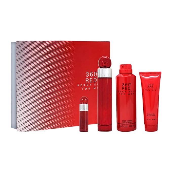 Perry Ellis Fragrances 360 Red 4 Piece Gift Set for Men