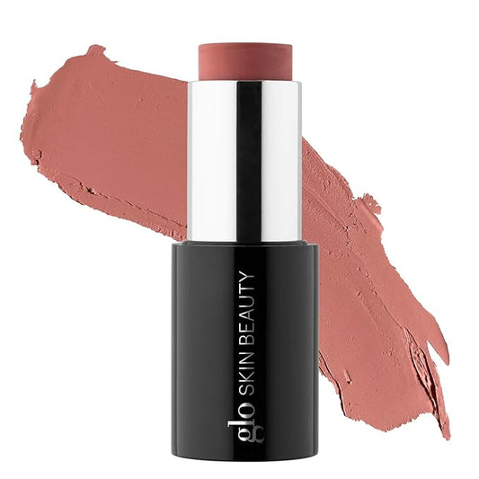 Glo Skin Beauty Cream Blush Stick (Bliss) | 3-in-1 Multitasking Long-Wear Cheek, Lips + Lids Stick | Packed with Skincare Benefits
