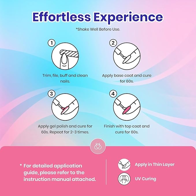 Beetles Gel Nail Polish Set, 23pcs Gel Polish Kit, 20 Colors Pink Green Blue Uv Gel Polish with Base Top Coat, All Season Manicure Tools for Beginners Nail Art Home Gift for Women