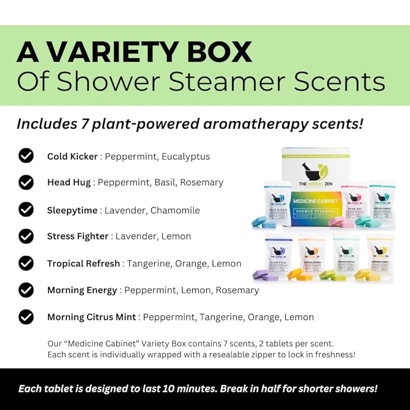 Shower Steamers Aromatherapy Variety Pack - Shower Bombs Made in the USA - Aromatherapy Bath Gifts for Women - Easter Basket Stuffers for Adults - Shower Tablets Mothers Day Gift