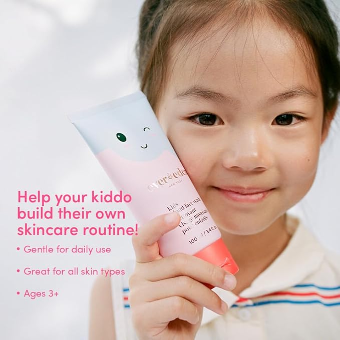 Evereden Kids Cloud Face Wash: Tropical Sorbet, 3.4 fl oz | Adorable Terry Spa & Makeup Headband | Creamy & Fun Skin Care for Kids | Easy-to-Use Kids Face Wash | Non-toxic Kids Skin Care
