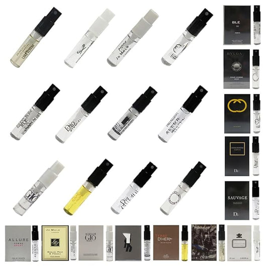 Men's Perfume Samples Cologne Sample Vials Designer Fragrance Sampler for Men (Lot 12)