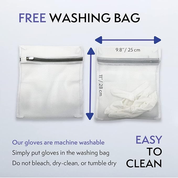 Moisturizing Cotton Glove for Dry Hand Treatment, Nighttime Sleeping Gloves for Eczema, Dry Sensitive Irritated Skin, Hands SPA, Lightweight, Durable and Reusable, Mitten (L - 3 Pairs)