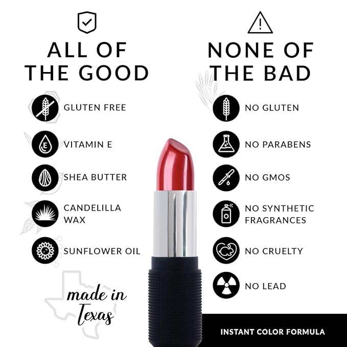 Appley Ever After Full Body Lipstick for Women - Vegan Gluten Free Organic Lipstick - Creamy Lip Color, Nourishing Lip Makeup w Vitamin E - NEUTRAL BRICK RED LIPSTICK SHADE