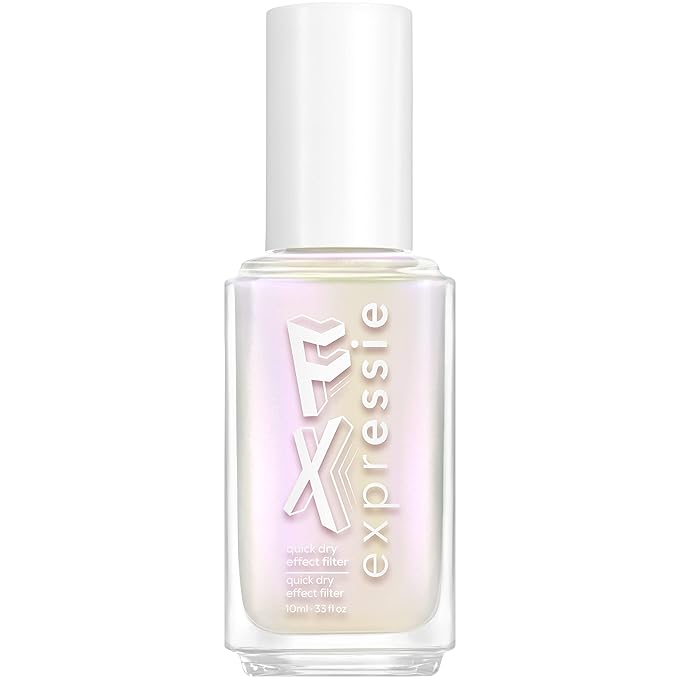 essie expressie quick dry nail polish, vegan formula, pearl finish top coat, Iced Out Fx Filter, 0.33 fl oz