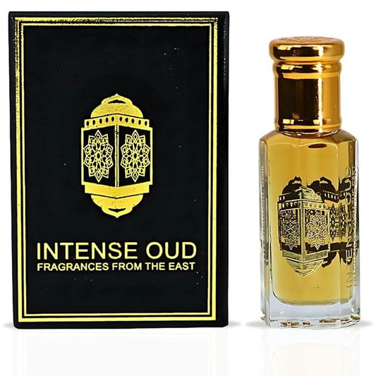 INTENSE OUD Oud Al Arab Long Lasting Arabian Perfume Oils for Women 12ML (0.40 OZ) Concentrated Perfume Oil, Bold Blend of Amber, Vetiver & Smoky Cambodian Oud, Fragrance Oil With Black Gift Box
