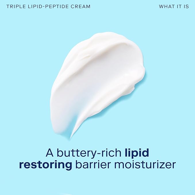 Skinfix Barrier+ Triple Lipid-Peptide Cream: Enriched with Lipids, Peptides, Hyaluronic Acid, and Shea Butter for Brightening, Firming, and Plumping, 3 oz