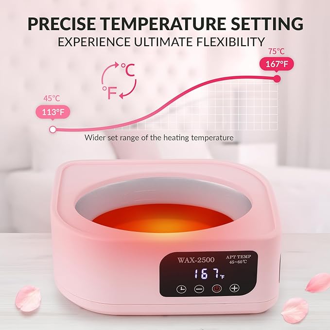 BAOSHISHAN Paraffin Wax Machine For Hand and Feet, 4 Timing Setting Paraffin Wax Machine, 3500ml Hand Wax Paraffin Machine, Paraffin Wax Warmer for Home Spa Moisturizing Arthritis(5 Pack Refills)