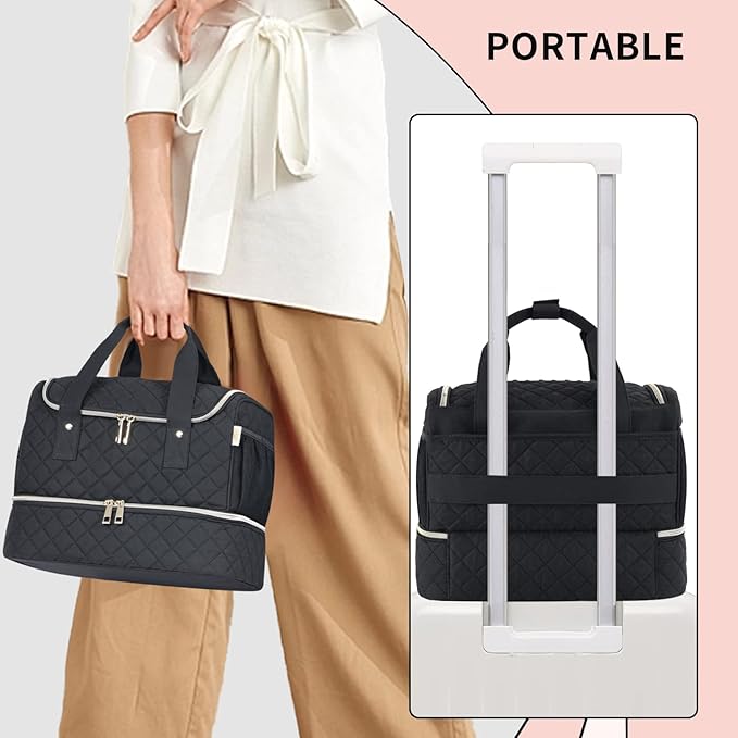 Nail Polish Organizer Case Fits a Nail Lamp and 40 Bottles,Stylish Nail Organizer with Side Pockets for Gel Polish Remover,Nail Supplies Set (Patented,Bag Only)-Black01