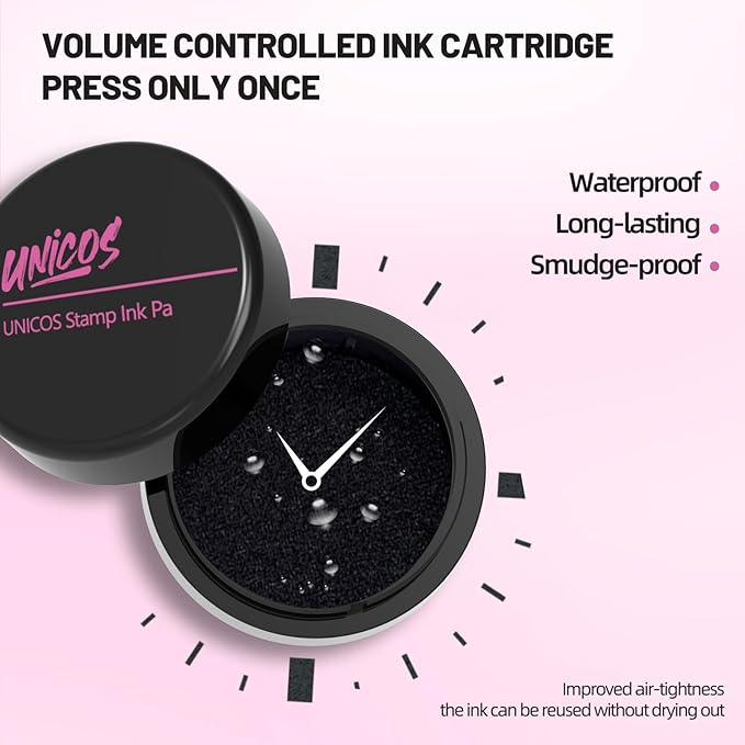 Unicos Lower Eyelash Stamp Ink Pad, Long-Wear Gel Eyeliner, Waterproof & Smudge-Proof, Long-Lasting, Natural Look, Easy to Use, Black, (Pack of 1)