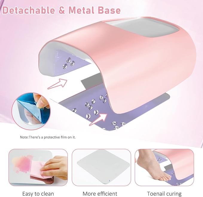126W Cordless Rechargeable UV LED Nail Lamp,Professional UV Light for Gel Nails Gel Curing Lamp with 4 Timer Setting Auto Sensor, LED Nail Dryer for Fingernail and Toenail Home Salon