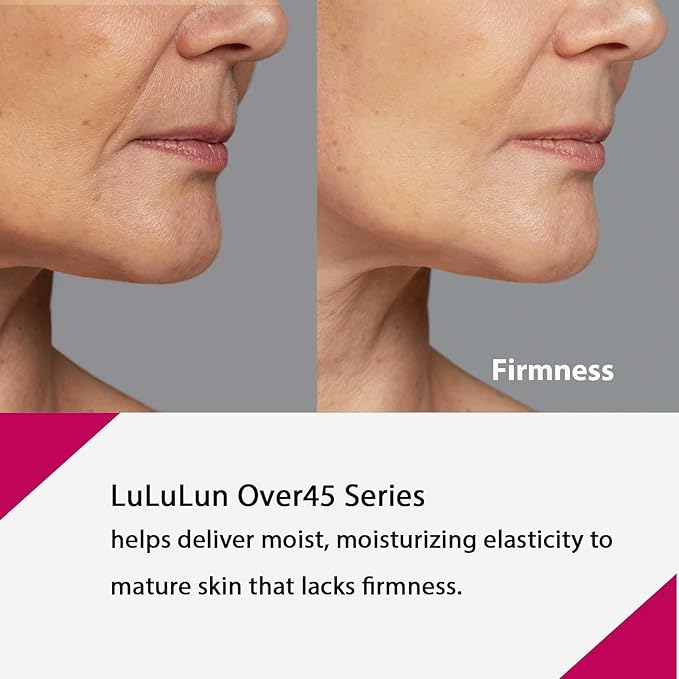 Lululun 7 EA Facial Sheet Mask for Anti-Aging & Firm Skin Women & Men, Hydrating & Moisturizing Face Sheet Mask with Zijube Extract, Organic & Natural Daily Japanese Skincare, Over 45 Camelia Pink