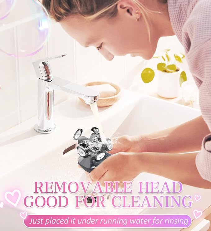 Electric Razors for Women-5 in 1 Lady Electric Shaver Wet Dry Womens Shaver for Legs-Close Shave | Painless Women Razors for Public Hair,Private Area,Face Nose Hair,Underarms,Bikini White Black