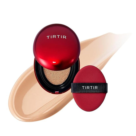 [*Mini Size*] TIRTIR Mask Fit Red Cushion Foundation | Full coverage, Weightless, Skin fit, Satin Glow Finish, Korean Makeup Cushion Foundation (#24N Latte, 0.15 Fl Oz)