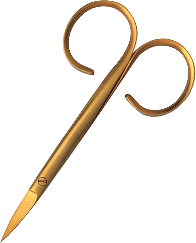 Rubis Classic Stainless Steel Nail Scissors for Precise Fingernails, Cuticles, and Eyebrows, 1F004, Gold,Rubis Switzerland Swiss Made World Renowned Precision