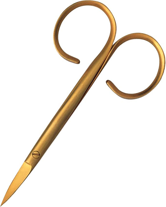 Rubis Classic Stainless Steel Nail Scissors for Precise Fingernails, Cuticles, and Eyebrows, 1F004, Gold,Rubis Switzerland Swiss Made World Renowned Precision