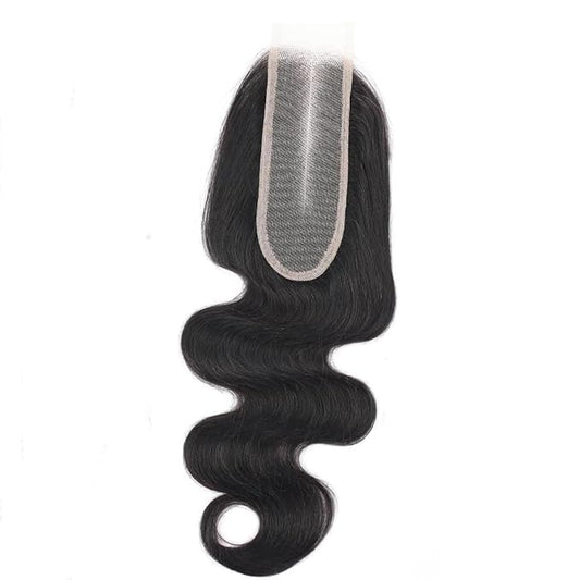 2x6 HD Transparent Skinlike Human Hair Lace Closure Body Wave 22inch 100% Brazilian 2x6 Closure Virgin Human Hair Kim K Middle Part Closure Body Wave Natural Black Glueless Pre Plucked Bleached
