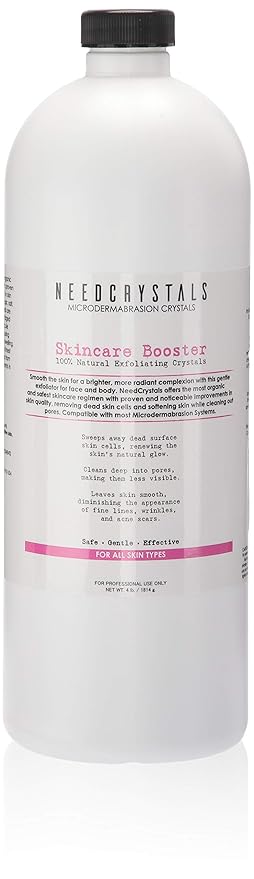 NeedCrystals Microdermabrasion Crystals for Machines, All-Natural Facial Exfoliating Treatment for Dull or Dry Skin, Wrinkles, Blemishes, Scars & More (4 lb, 120 Grit)