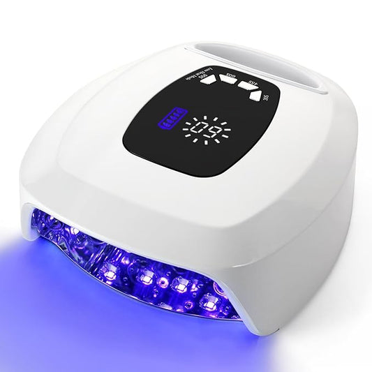 Rechargeable UV LED Nail Lamp 108W Cordless Gel Nail Lamp UV Light for Gel Nails with Metal Base Professional Quick Dry Nail Curing Lamp with Display Auto Sensor Nail Dryer