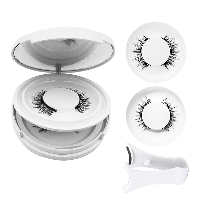 Magnetic Eyelashes with Applicator,2025 New Reusable Magnetic Eyelashes Natural Look No Glue or Liner Needed,Upgraded Soft Lashes for Daily Use(Camellia+Natural)