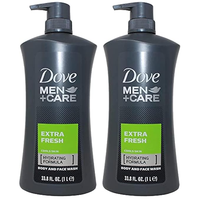 Dove Men Body Wash Extra Fresh 1 Liter (33.8 Oz) - Pack of 2
