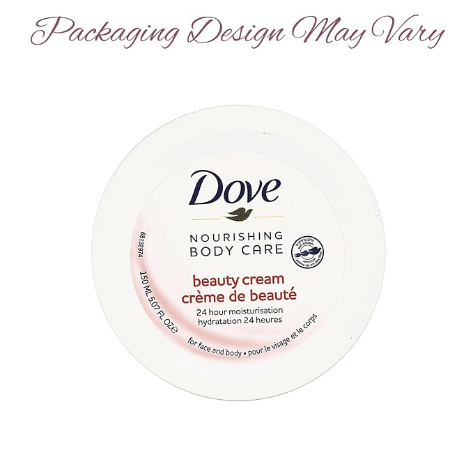 Dove Nourishing Body Care, Face, Hand, and Body Beauty Cream for Normal to Dry Skin Lotion for Women with 24-Hour Moisturization, 12-Pack, 5.07 Oz Each, Jar