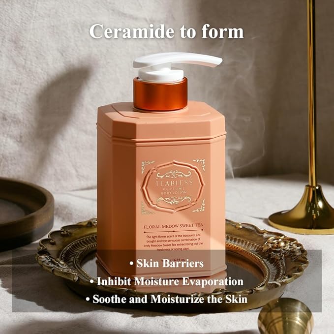 Floral Meadow Sweet Tea Perfumed Body Lotion, Daily Moisturizer, Body Lotion For Dry Skin & Sensitive Skin, Non-Greasy, Slow Aging, Jasmine Scent, Korean Skin Care