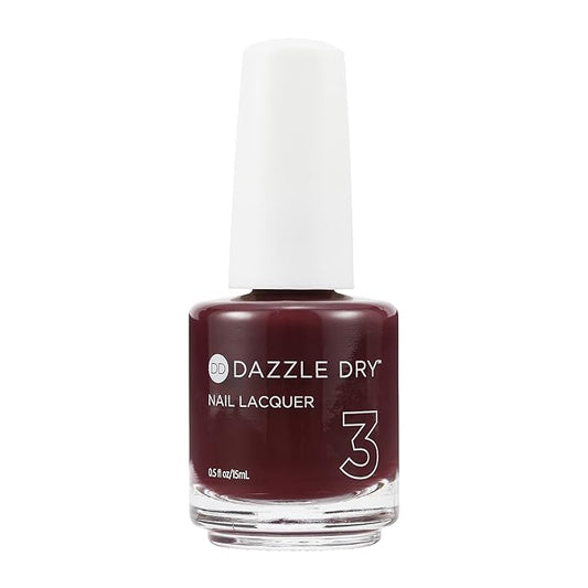 Dazzle Dry Nail Lacquer (Step 3) - Passionate Red - A deep red wine with a dark twist. (0.5 fl oz)