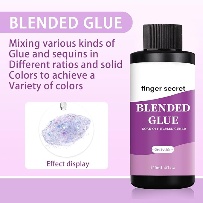 Blending Glue,Nail Polish Thinner Glue for Blending,240ml/8floz for Nail Designer DIY or Manicure Salon Home Use