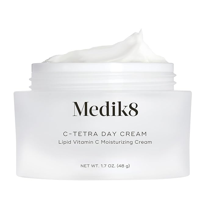 Medik8 C-Tetra Day Cream - Lipid Vitamin C Face Cream - Hydrates, Smoothens and Brightens - Luminous and Lightweight Face Moisturizer - 1.7 oz