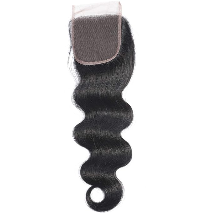 4x4 Body Wave Human Hair Lace Closure Brazilian Body Wave 4 By 4 Swiss Lace Closure 6inch Free Part 130% Density Top Swiss Lace Natural Human Hair Closure