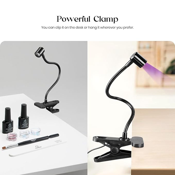 beetles Gel Polish 44 PCS Gel Nail Polish Set 36 Colors with Uv Nail Lamp for Gel Nails Mini LED Nail Light with Clamp for Manicure Dryer Curing Lamp Salon DIY at Home