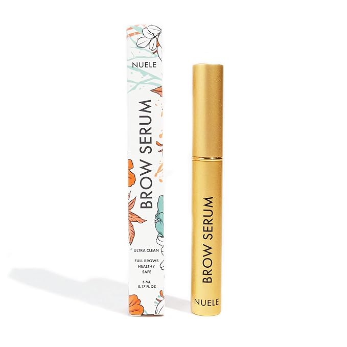 Nuele Brow Serum - Naturally Conditions & Promotes Growth - Naturally Derived Eyebrow Serum For Fuller Brows - Clean Beauty - 0.17 Fl Oz