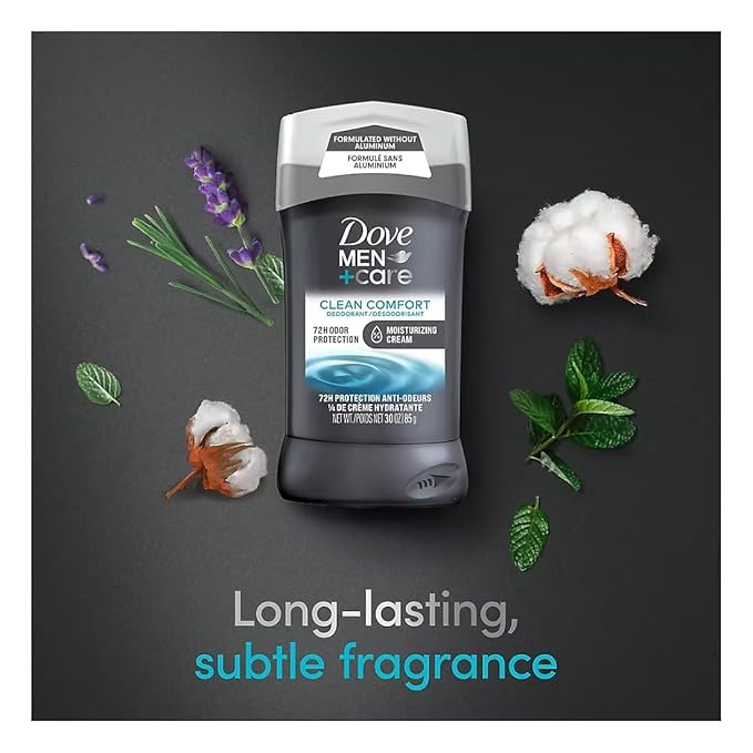 Dove Men+Care 72-Hour Deodorant Stick Aluminum Free- Clean Comfort, 3 pk./3 oz