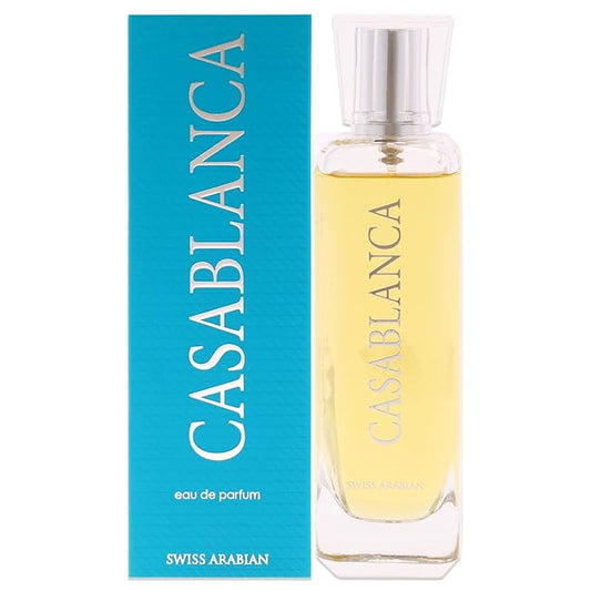 Swiss Arabian Casablanca - Luxury Products From Dubai - Long Lasting, Addictive Personal EDP Spray Fragrance - Seductive Signature Aroma - 3.4 Oz