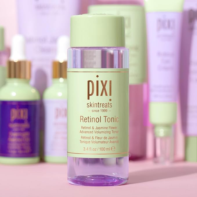 Pixi Retinol Tonic, Smoothing & Firming Facial Toner, Enhanced with Peptides to Boost Collagen Production, Alcohol-Free Daily Rejuvenating Toner, 100ml/ 3.4 fl oz