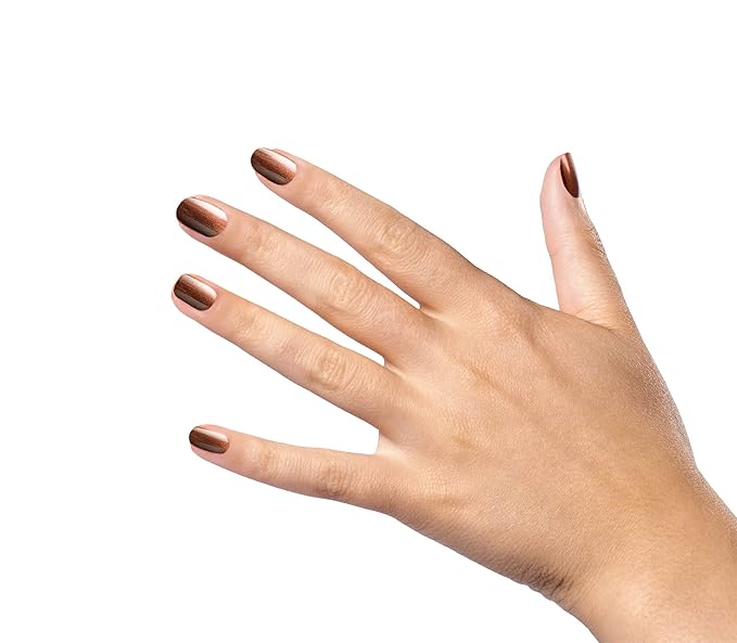 duri Nail Polish, 681 Flambe Orange, Orange Metallic Shimmer, Full Coverage, Quick Drying, Lasting, New Brush, Easy to Apply, 0.45 Fl Oz Coosmetics