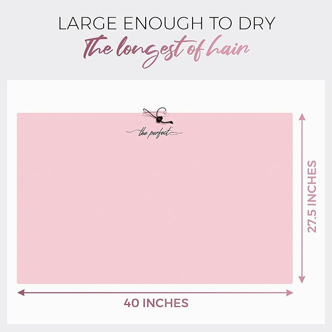 Microfiber Hair Towels Wrap for Women - Smooth as Silk - Anti-Frizz for Curly, Wavy, Straight Hair Girls - Plopping Essential - Fast Drying - Easier to Use Than a T-Shirt - 2 pack