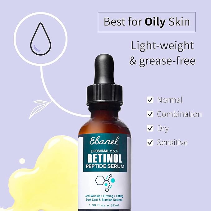 Ebanel Bundle of 20% Vitamin C Serum, and 2.5% Retinol Serum