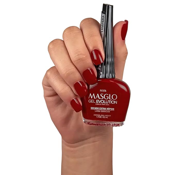 MASGLO Gel Evolution – Set of 3 Nail Polishes No UV/LED Lamp Needed, Fast-Drying, 12-Day Wear, 14-Free Formula, High-Gloss Finish, vegan (0.5 oz Each) h